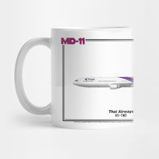 McDonnell Douglas MD-11 - Thai Airways (Art Print) Mug